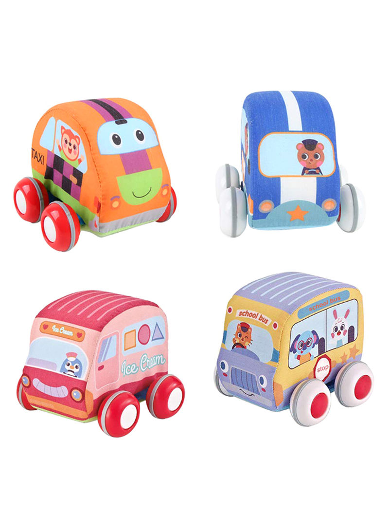 Soft Baby Toy Set With 4 Cars And Trucks
