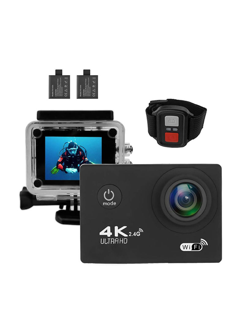 4K Ultra HD Waterproof Wi-Fi Action Camera With Accessory Bundle