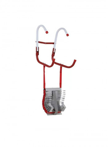 Fire Escape Ladder With Anti-Slip Rungs Red/White/Silver 13feet