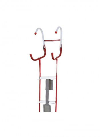 Fire Escape Ladder With Anti-Slip Rungs Red/White/Silver 13feet