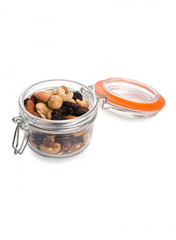 10-Piece Mason Jar Set Orange/Clear