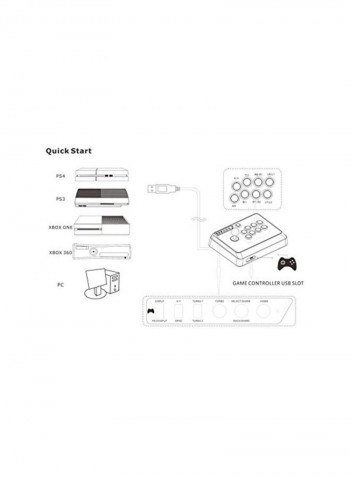 F300 Arcade Fight Joystick for PS4/PS3/Xbox One/Xbox 360/Pc