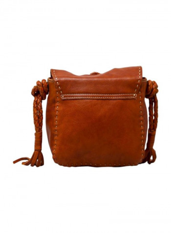 Leather Crossbody Bag Brown