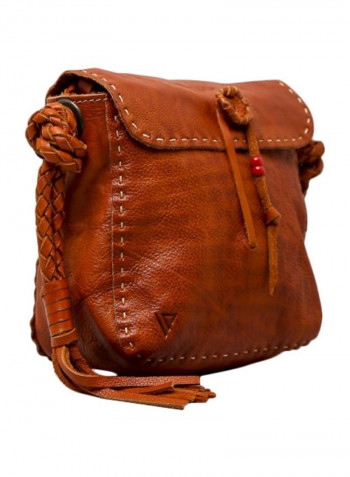Leather Crossbody Bag Brown