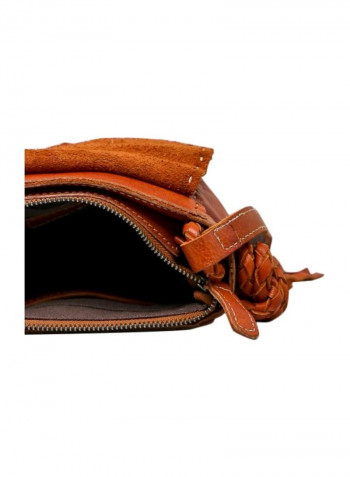 Leather Crossbody Bag Brown