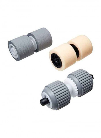 3-Piece Scanner Roller Kit Grey/Yellow/Black