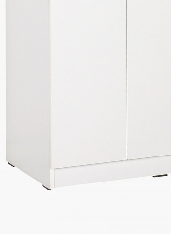 3-Door Wardrobe White 91 x 182 x 47centimeter