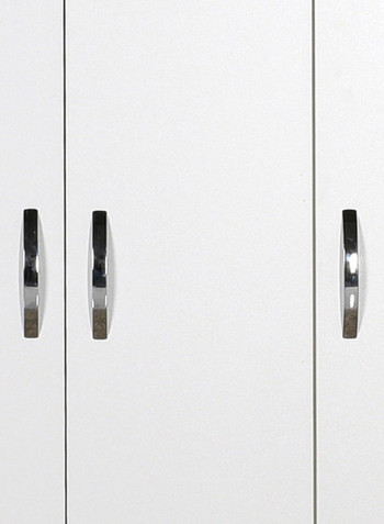 3-Door Wardrobe White 91 x 182 x 47centimeter