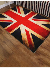 Non-Slip Printed Floor Mat Red/White 80X120centimeter