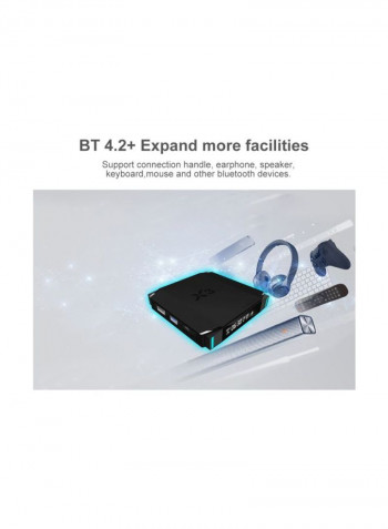 Android Smart TV Box With Remote Control X3 Black