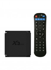 Android Smart TV Box With Remote Control X3 Black