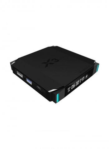 Android Smart TV Box With Remote Control X3 Black