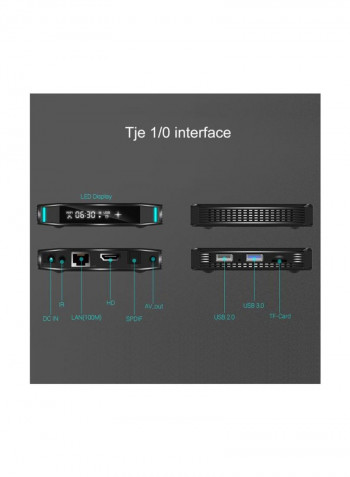 Android Smart TV Box With Remote Control X3 Black