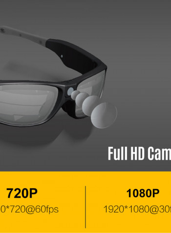 Sunshine 1080P IP55 Waterproof Smart Video Recording Sunglasses