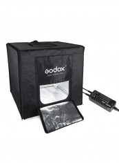 Mini Studio Photography Softbox Tent With 2 LED Light Board Set Black
