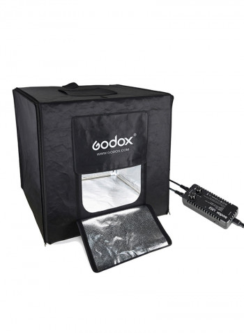 Mini Studio Photography Softbox Tent With 2 LED Light Board Set Black
