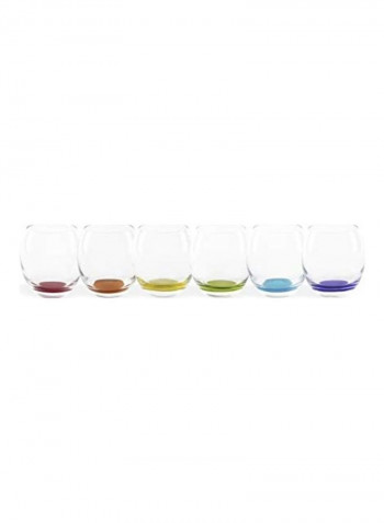 6-Piece Glass Set Multicolour 9.5x9cm