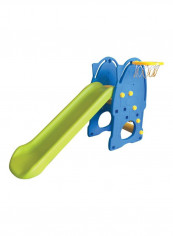 2-In-1 Slide With Basketball Ring