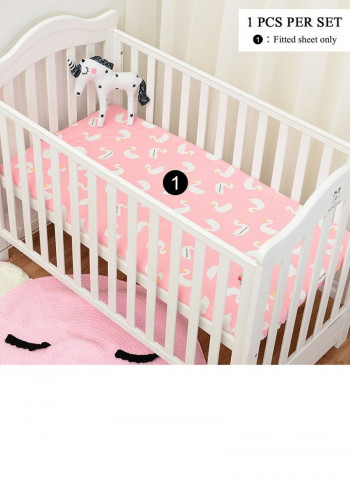 Goose Printed Cotton Fitted Sheet