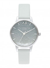 Women's Leather Wishing Wave Ombre Glitter Dial Analog Watch OB16US27