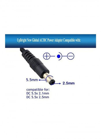 48V 3A AC/DC Power Supply Adapter BLACK