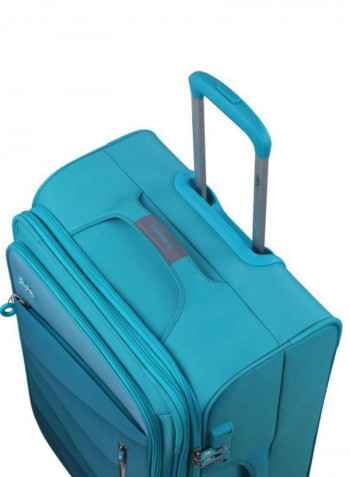 Reverb 4 Wheels Softside Luggage Trolley Teal