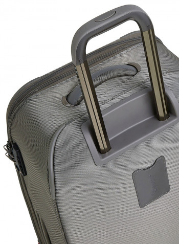 Softside 3 Piece Luggage Trolley Set Silver