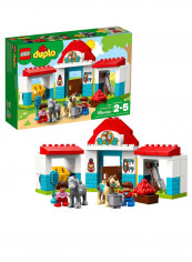 59-Piece Duplo Town Farm Pony Stable Building Block Kit