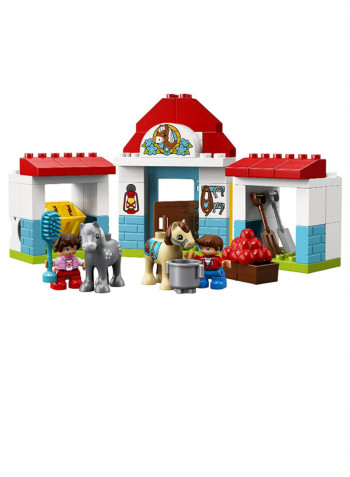 59-Piece Duplo Town Farm Pony Stable Building Block Kit
