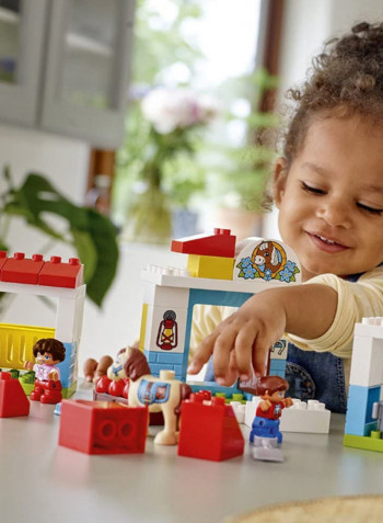 59-Piece Duplo Town Farm Pony Stable Building Block Kit