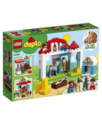 59-Piece Duplo Town Farm Pony Stable Building Block Kit