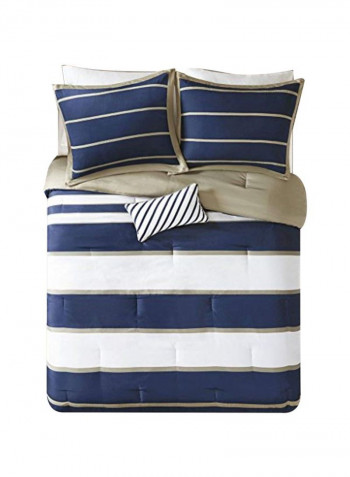 Decorative Comforter Set Polyester Ivory Full/Queen