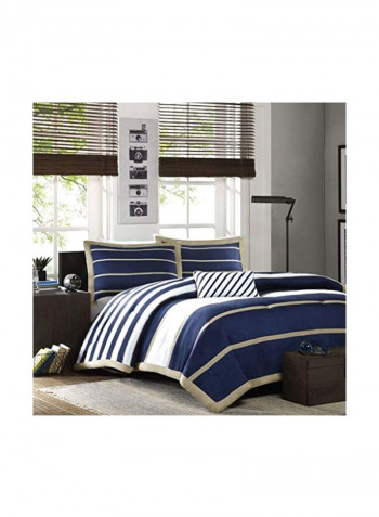 Decorative Comforter Set Polyester Ivory Full/Queen