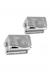 3-Way Waterproof Marine Box Speakers PLMR24S Silver