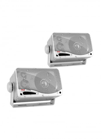 3-Way Waterproof Marine Box Speakers PLMR24S Silver