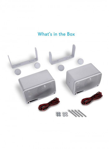 3-Way Waterproof Marine Box Speakers PLMR24S Silver