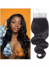Brazilian Body Wave Lace Closure Hair Extension Black 14inch