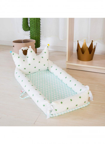 Pack Of 8 Crown Designed Portable Crib Set
