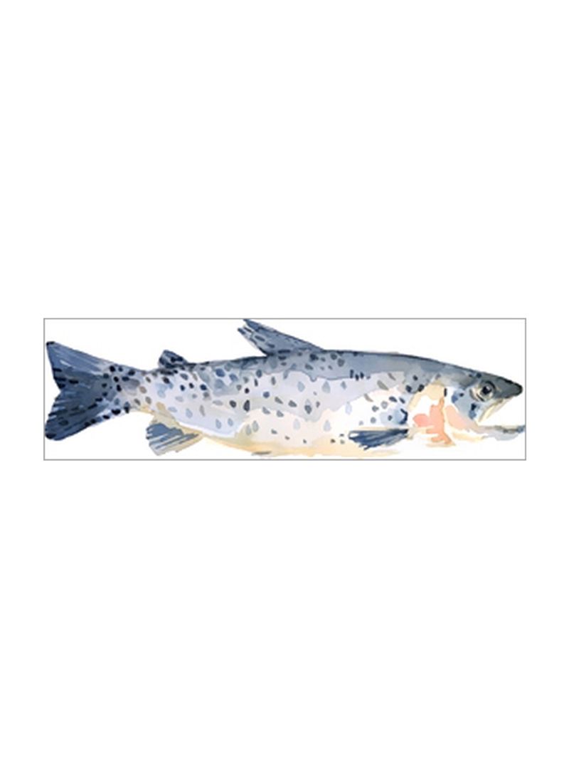 Freckled Trout IV Wall Poster Blue/White/Grey 90x75x3.5centimeter