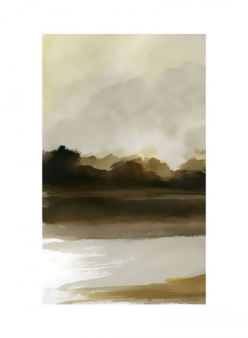 Transitioning Landscape I Wall Poster Green/Grey/Black 80x95x3.5centimeter