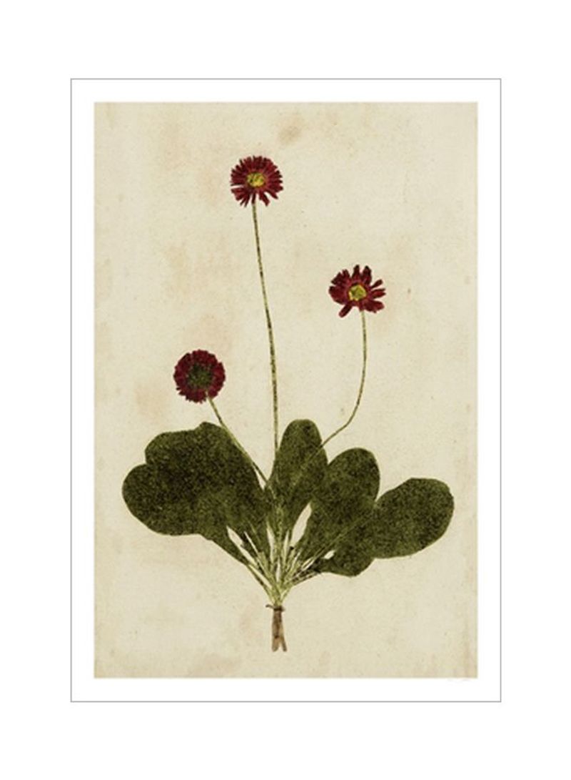Botanical Impression III Wall Poster Green/Red 80x90x3.5centimeter