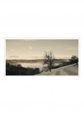 Foggy Mountain I Wall Poster Beige/Black 90x75x3.5centimeter