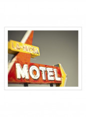 Cafe Rock II Poster Red/White/Yellow 85x80x3.5centimeter