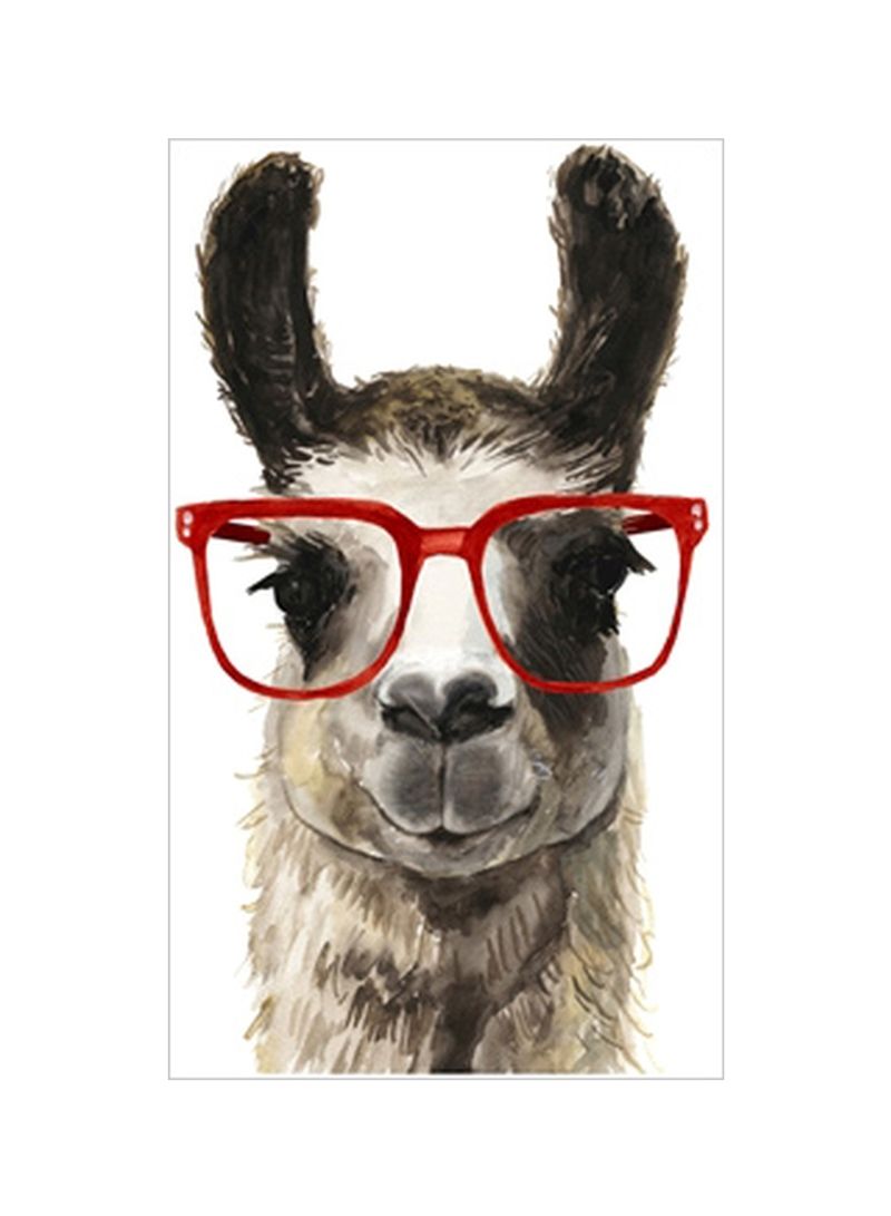 Hip Llama I Wall Poster Beige/Brown/Red 80x3.5x90centimeter