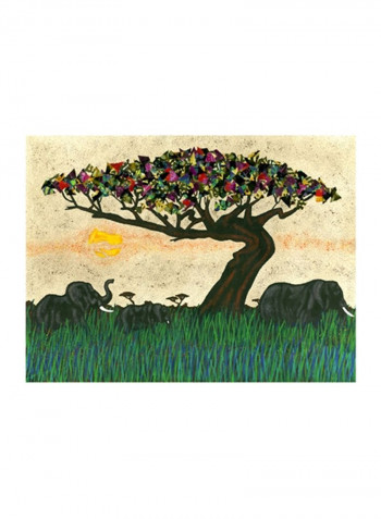 Planes Of Africa I Poster Green/Brown/Grey 90x80x3.5centimeter