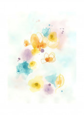 Jubilee I Canvas Print Yellow/Blue/Purple 80x90x3.5centimeter