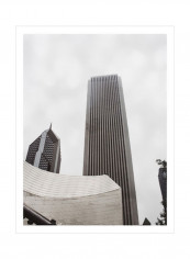 Chicago Monotone II Poster Black/White 80x90x3.5centimeter