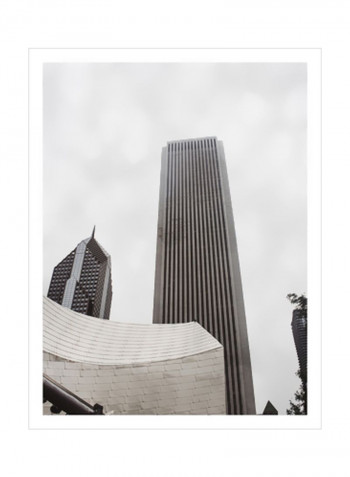 Chicago Monotone II Poster Black/White 80x90x3.5centimeter