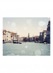 Venice Bokeh I Wall Poster Grey/Beige/Brown 85x80x3.5centimeter