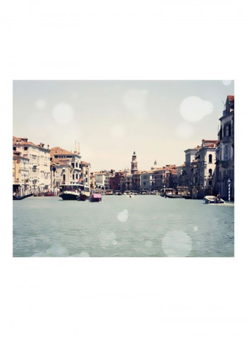 Venice Bokeh I Wall Poster Grey/Beige/Brown 85x80x3.5centimeter